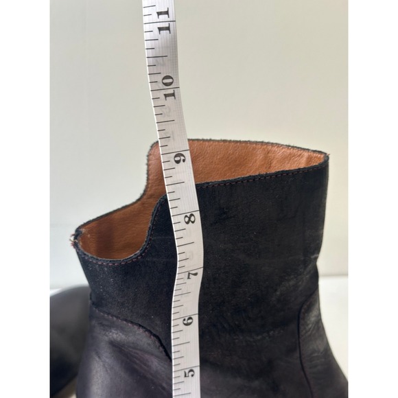 Donald J Pliner Leather Womens Ankle Boots Brown Heel Side Zip Western Style 6M - Picture 10 of 12